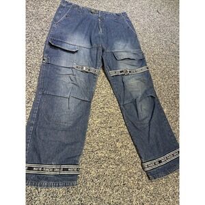 Le Jean De Marithe Francois Girbaud Y2K Adjustable Leg Jean Dark Blue 38 M Baggy